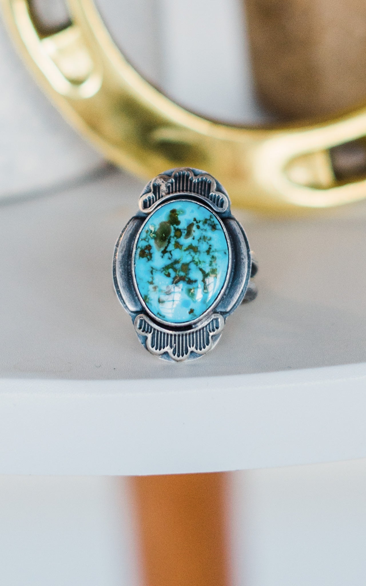 Tony Yazzie Kingman Turquoise Ring