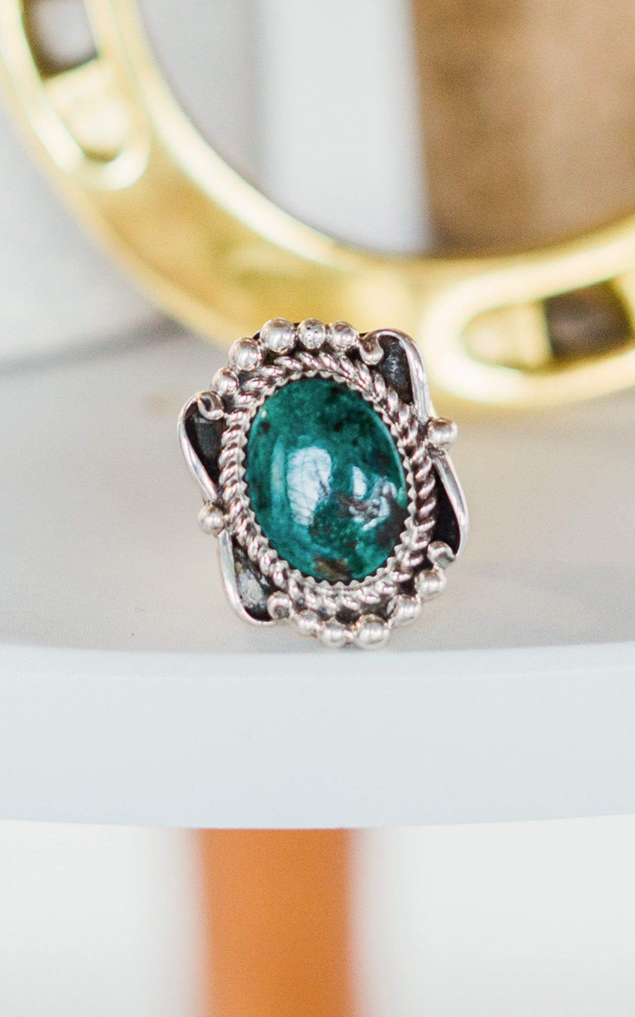 Julia Etsitty Kingman Turquoise Ring