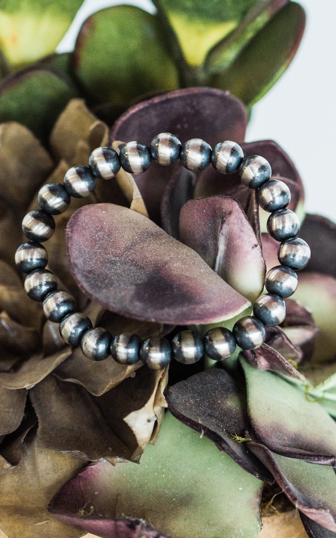 Mason Lee Sterling Silver 8mm Navajo Pearl Bracelet