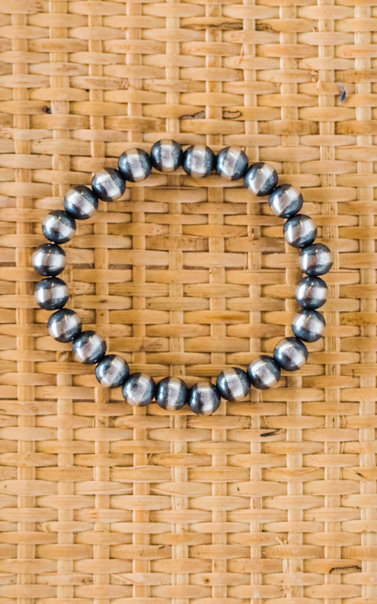 Mason Lee Sterling Silver 8mm Navajo Pearl Bracelet