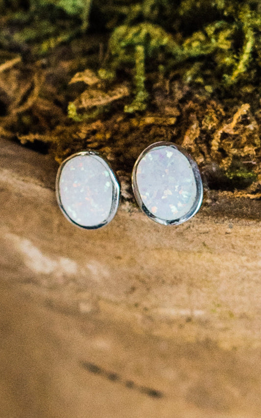 Angie Rosetta Opal Oval Earrings