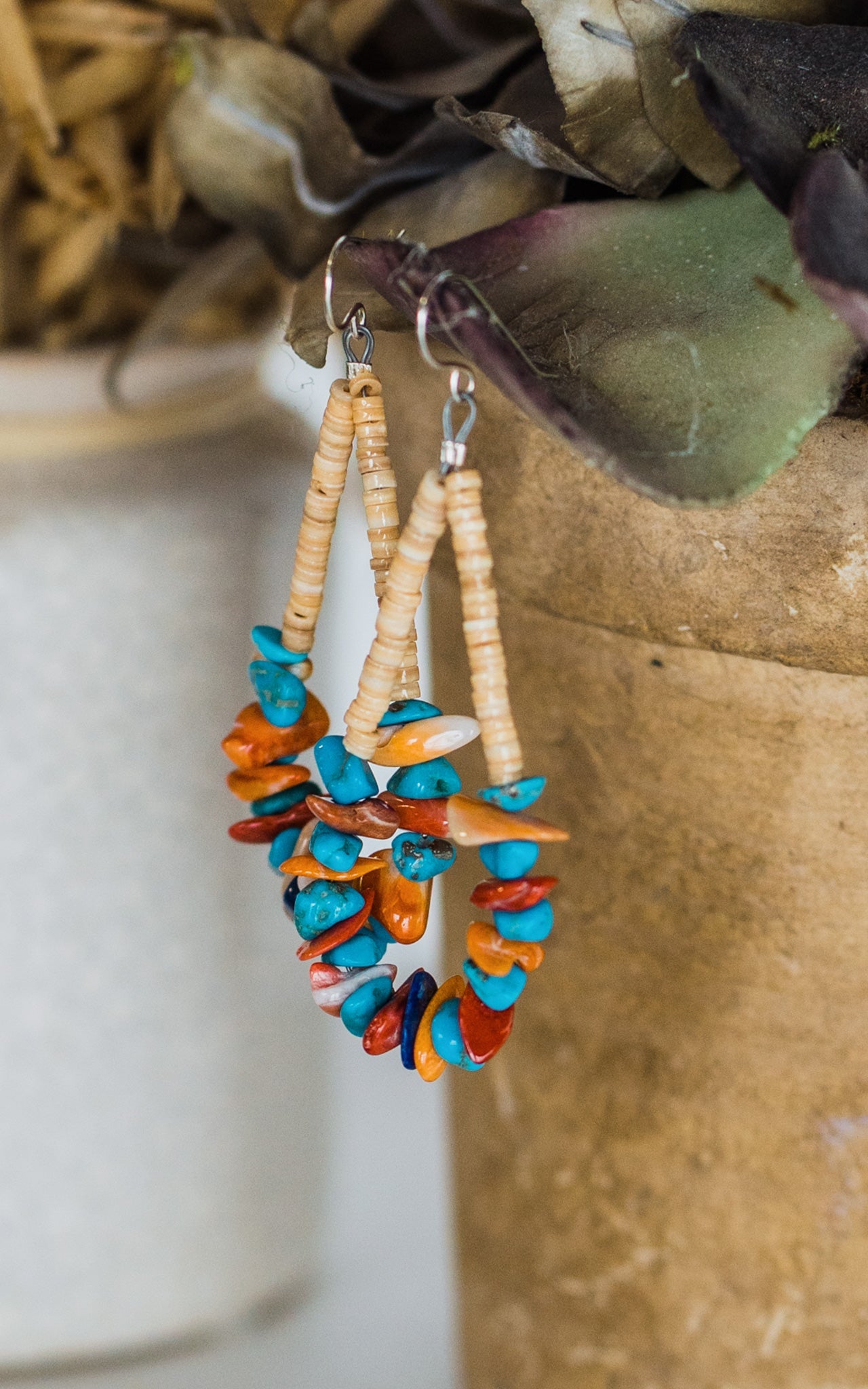 Corraine Smith Kingman Turquoise Dangle Earrings