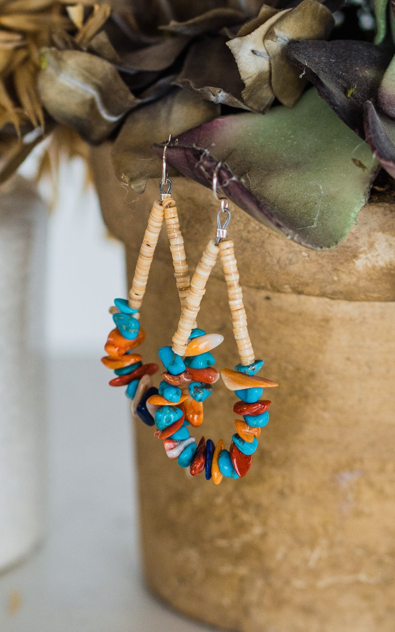 Corraine Smith Kingman Turquoise Dangle Earrings