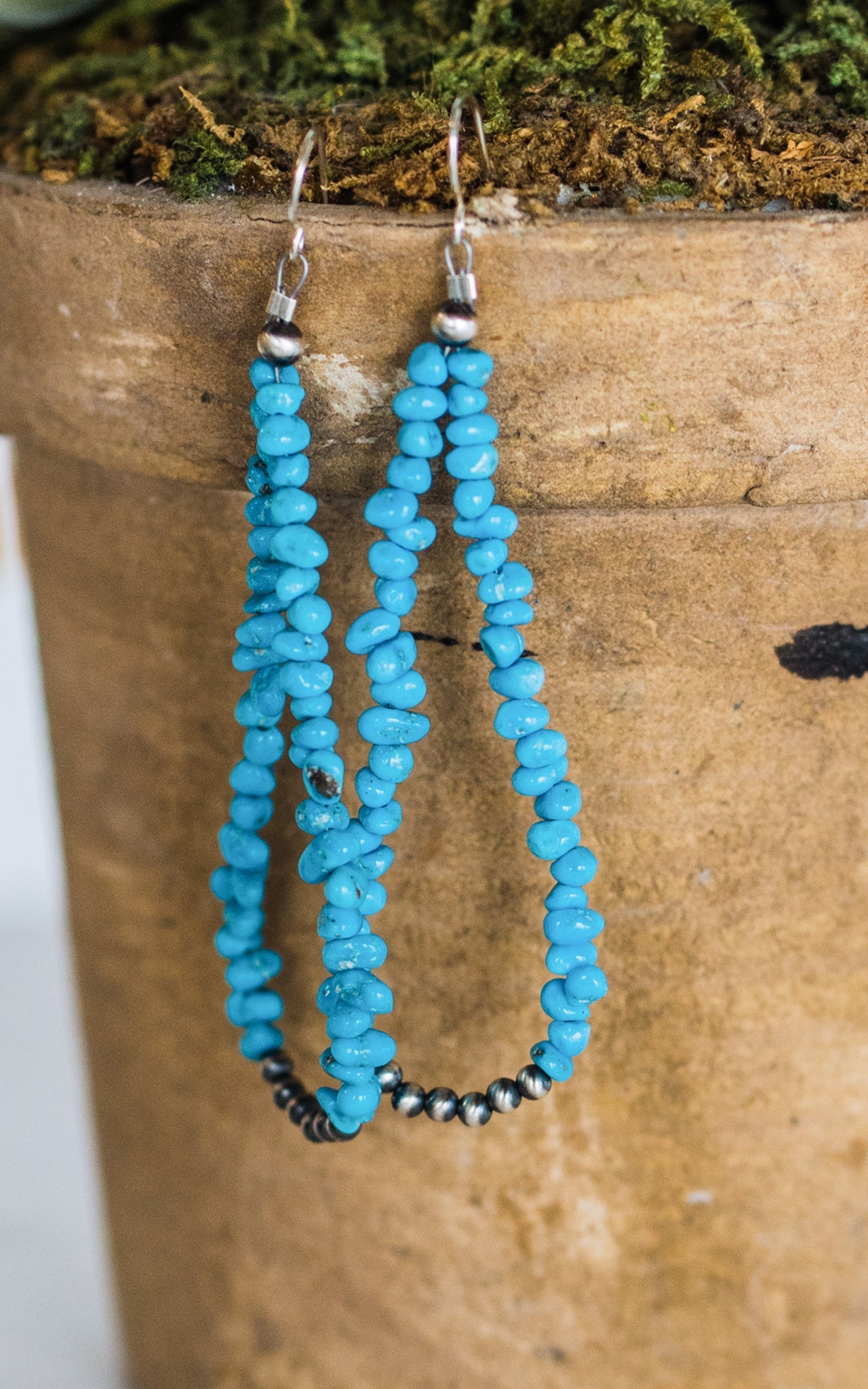Corraine Smith Kingman Turquoise Hoops