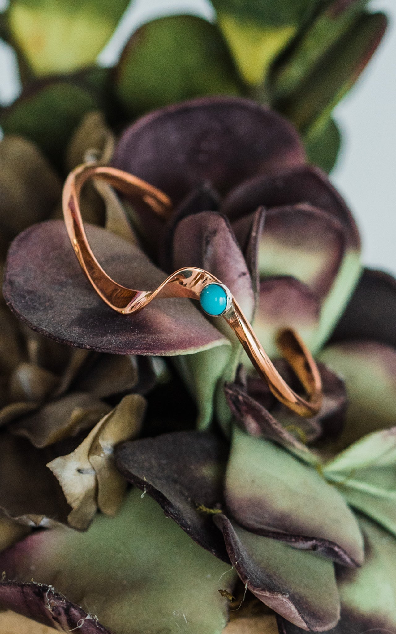 Yolanda Skeets Copper & Kingman Turquoise Bracelet