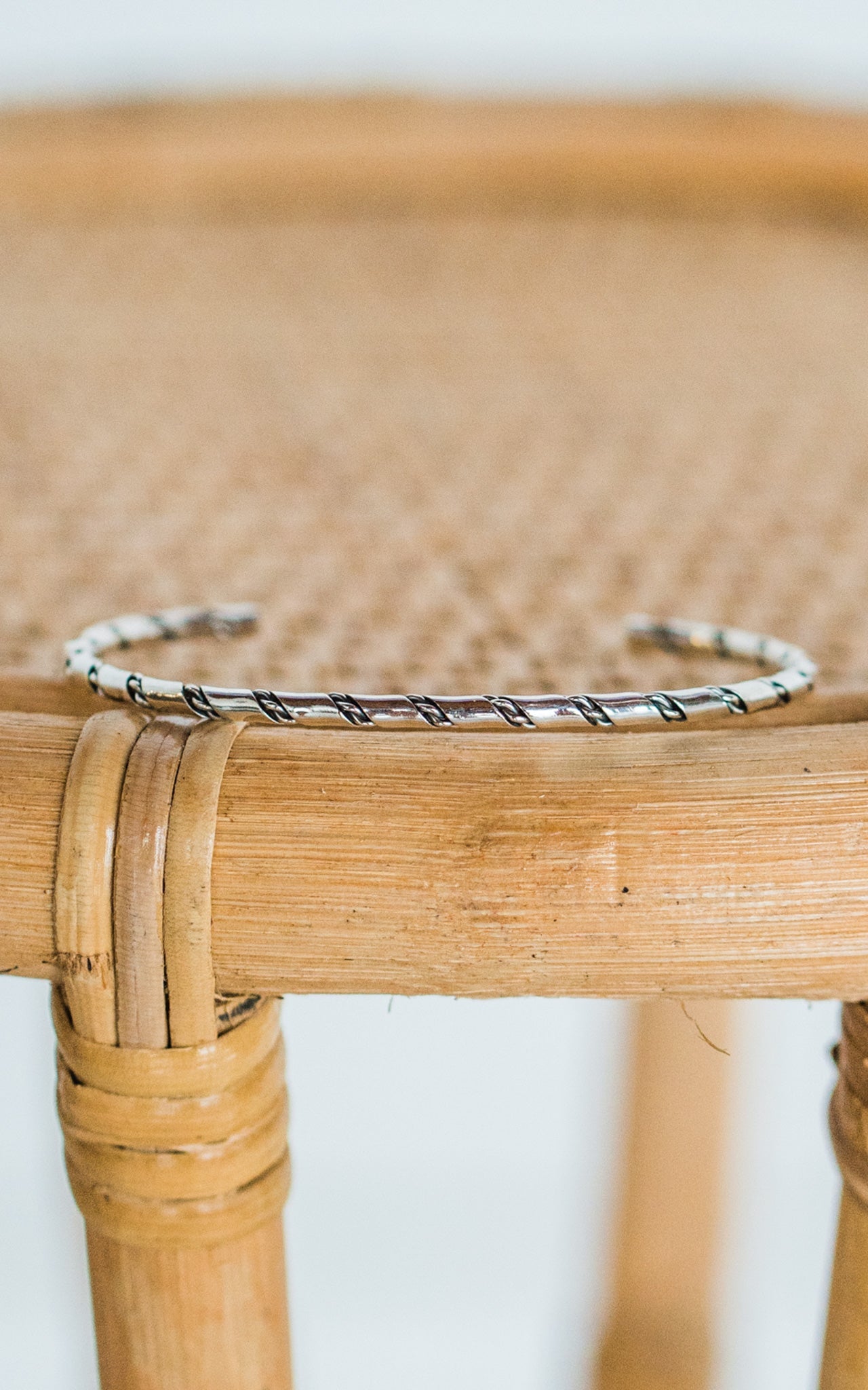 Caroline Tsosie Sterling Silver Twist Bracelet