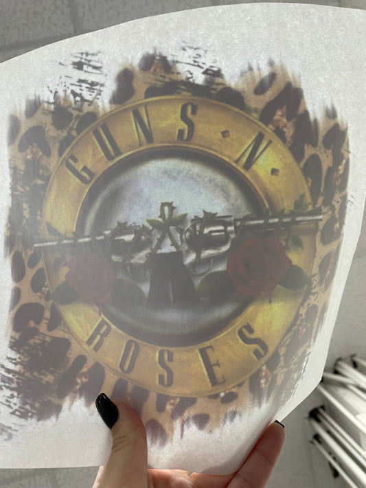 SCREEN PRINTED TRANSFER - Guns n Roses (17 available)