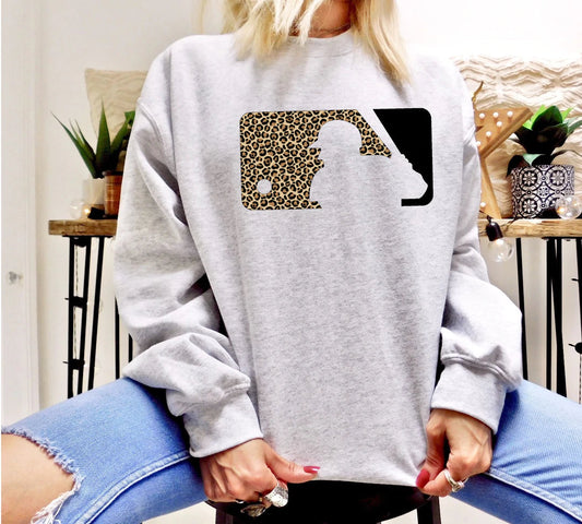 Leopard Baseball Sweatshirt