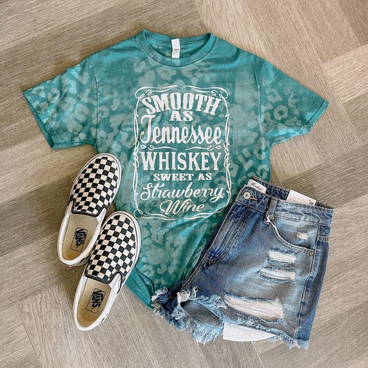 Teal Bleached Leopard Tennessee Whiskey