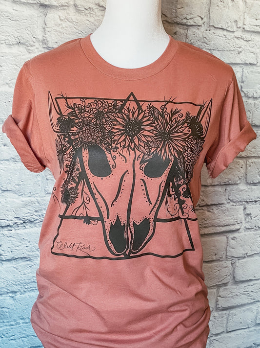 The Wild River Flowered Skull