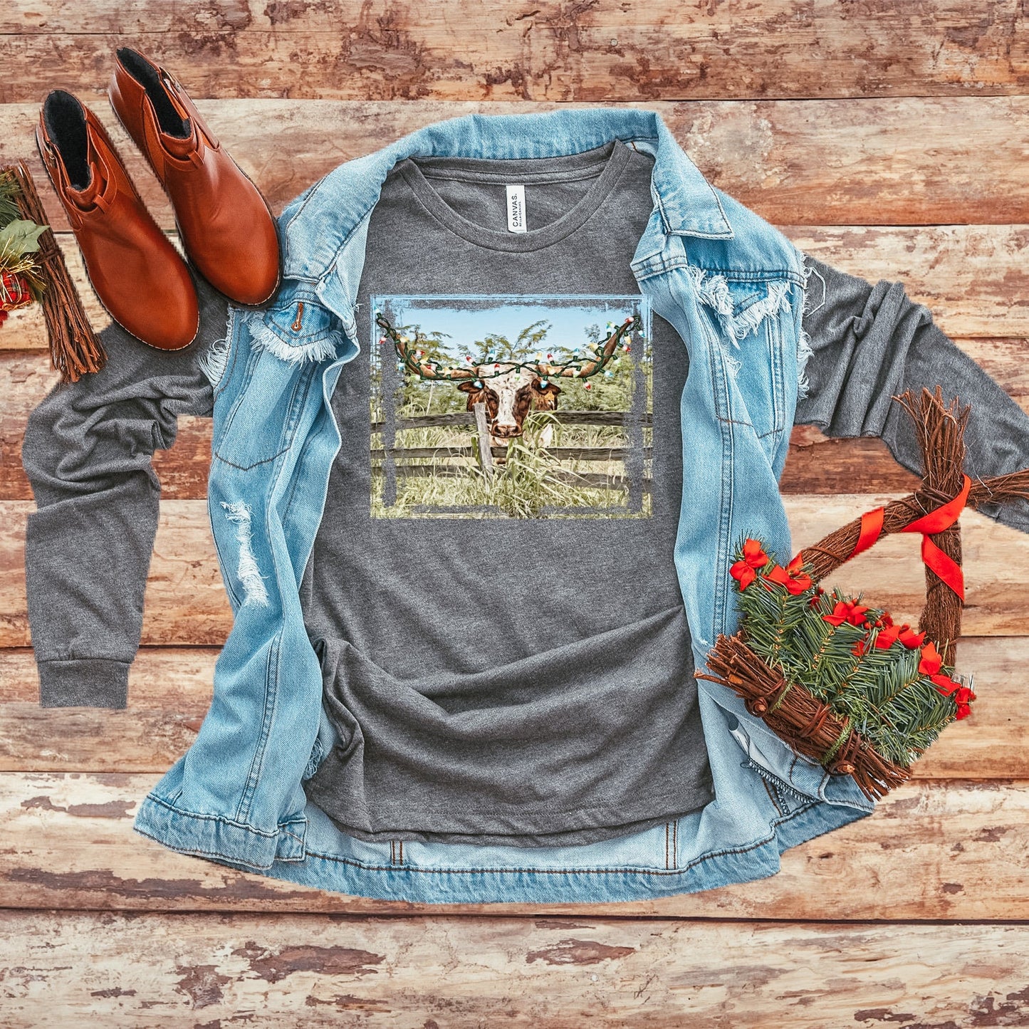 LONG SLEEVE - LONGHORN CHRISTMAS