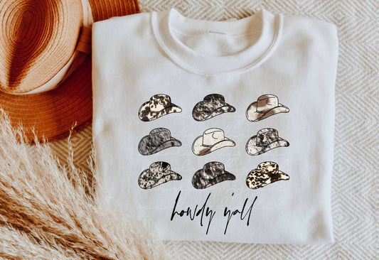 Howdy Y’all Cowboy Hats Sweatshirt