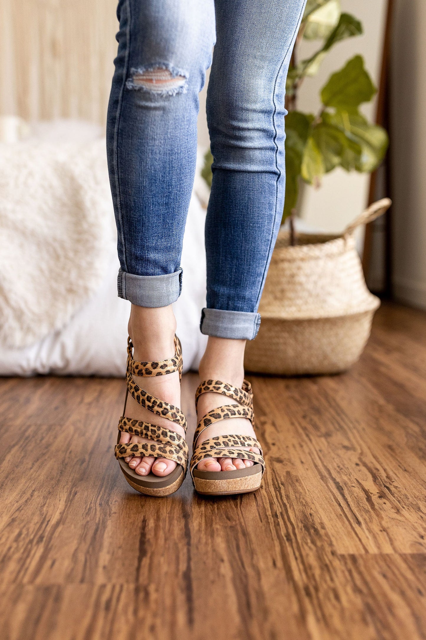 Corkys Lifeguard Wedge in Leopard