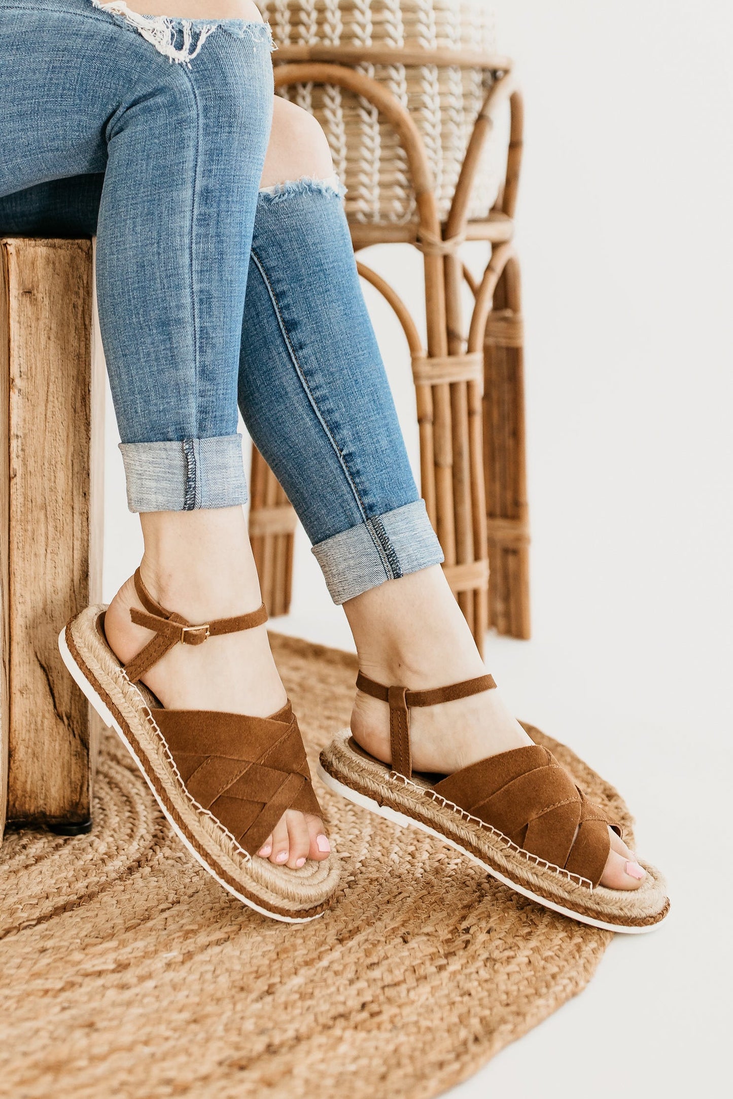 Matisse Nicolette Espadrille Sandal in Saddle