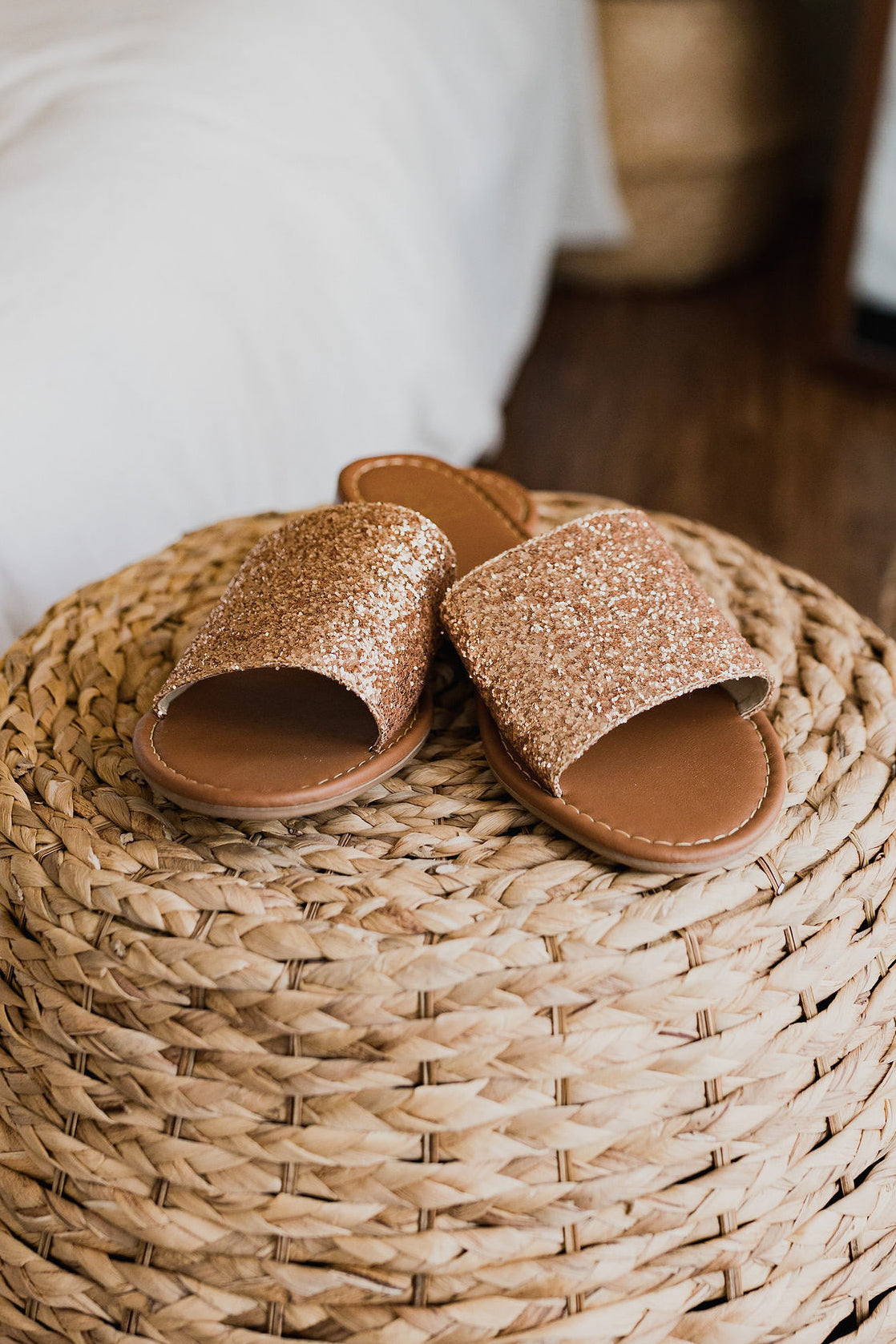 Rose Gold Glitter Sandal