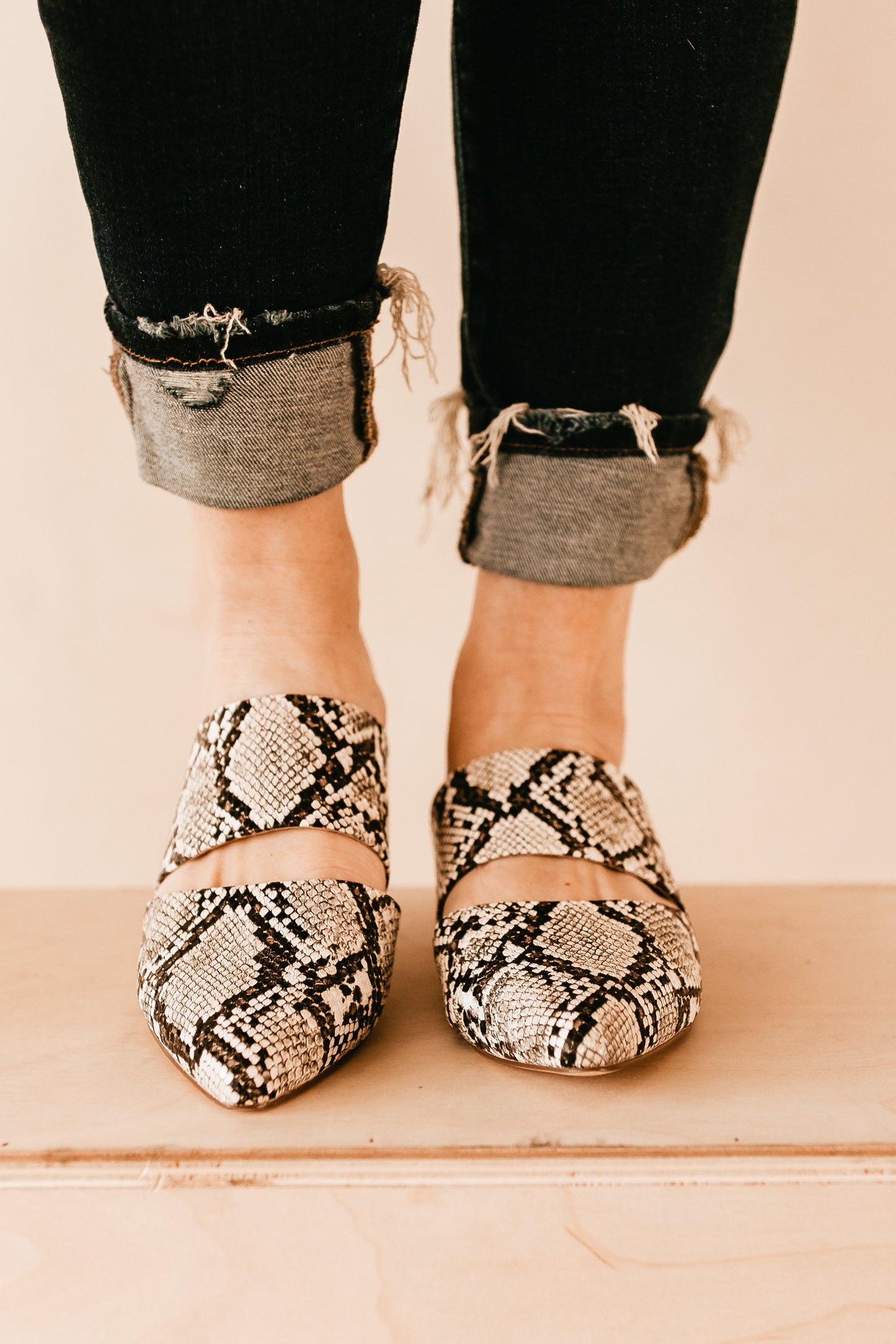 Matisse Shay Mule in White Snake