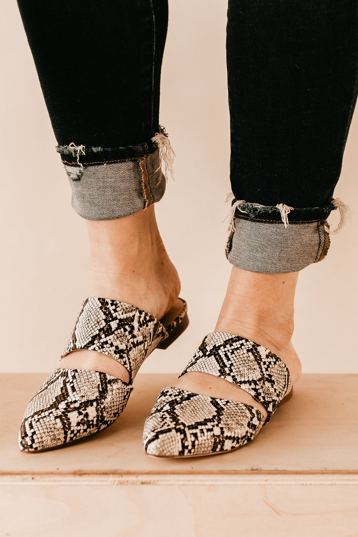 Matisse Shay Mule in White Snake